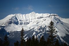 22B Mount Brett, Massive Mountain Mid-Day From Bow River Bridge In Banff In Winter.jpg